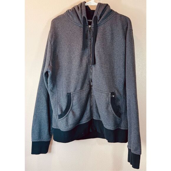 Pact Organic Zip Up Charcoal Fleece Hoodie Sweatshirt Charcoal Women's XL - Picture 1 of 9